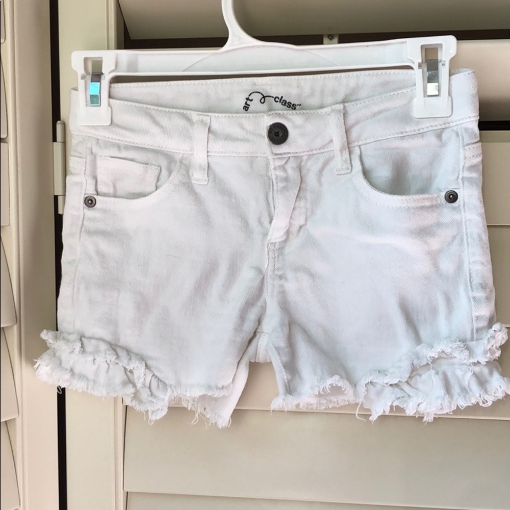 White denim shorts